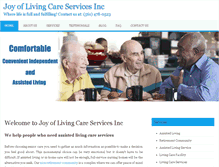 Tablet Screenshot of joyoflivingcaresvcs.com